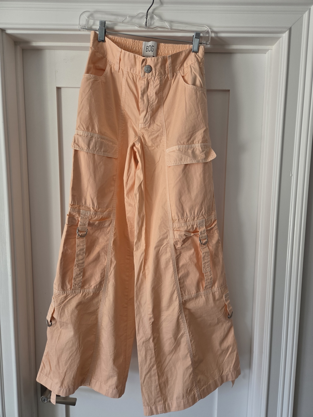 BDG Peach Utility Cargo Wide-Leg Pants